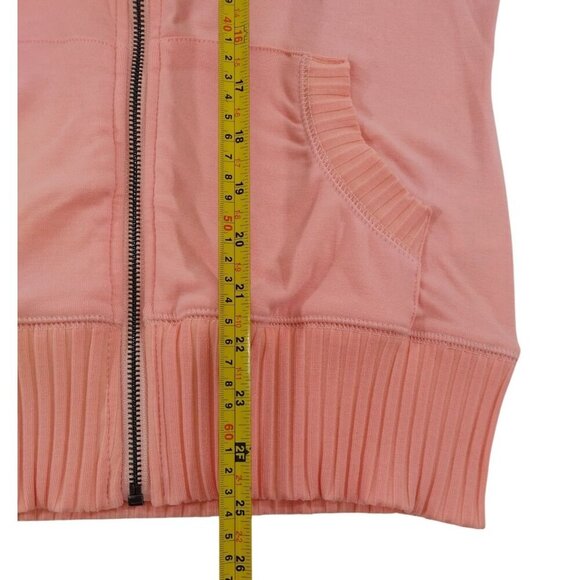 Hooded sweatshirt with zip on the front, short sleeves in pink, size S, NWOT. - Picture 10 of 10